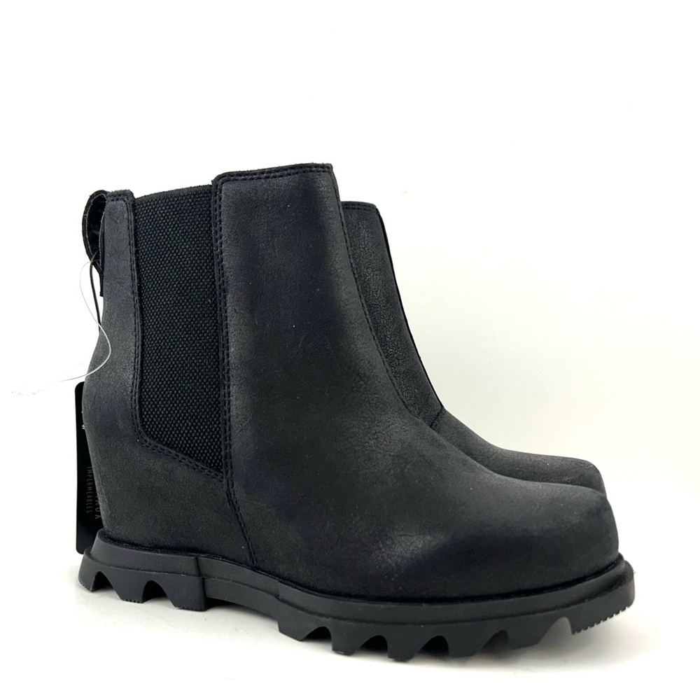 NEW Sorel Joan Of Artic III 5.5  Chelsea Boots Waterproof Black Leather Platform